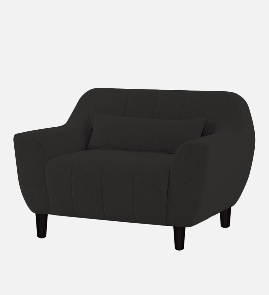 Nesco Boucle Fabric 1 Seater Sofa In Cloud Grey Colour - Febonic Living