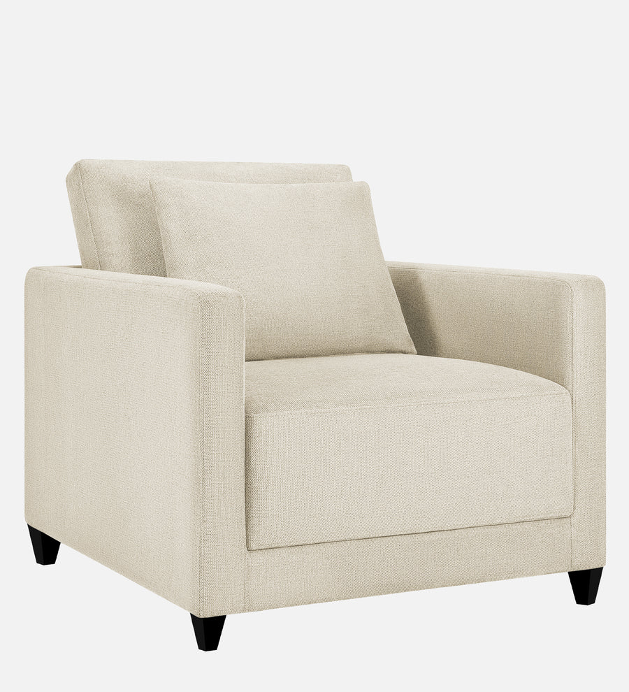 Kera Fabric 1 Seater Sofa In Ivory Cream Colour - Febonic Living
