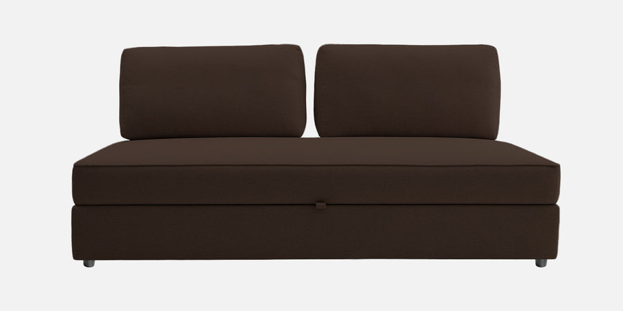 Vito Fabric Day Bed In Cidar Brown Colour With Storage - Febonic Living