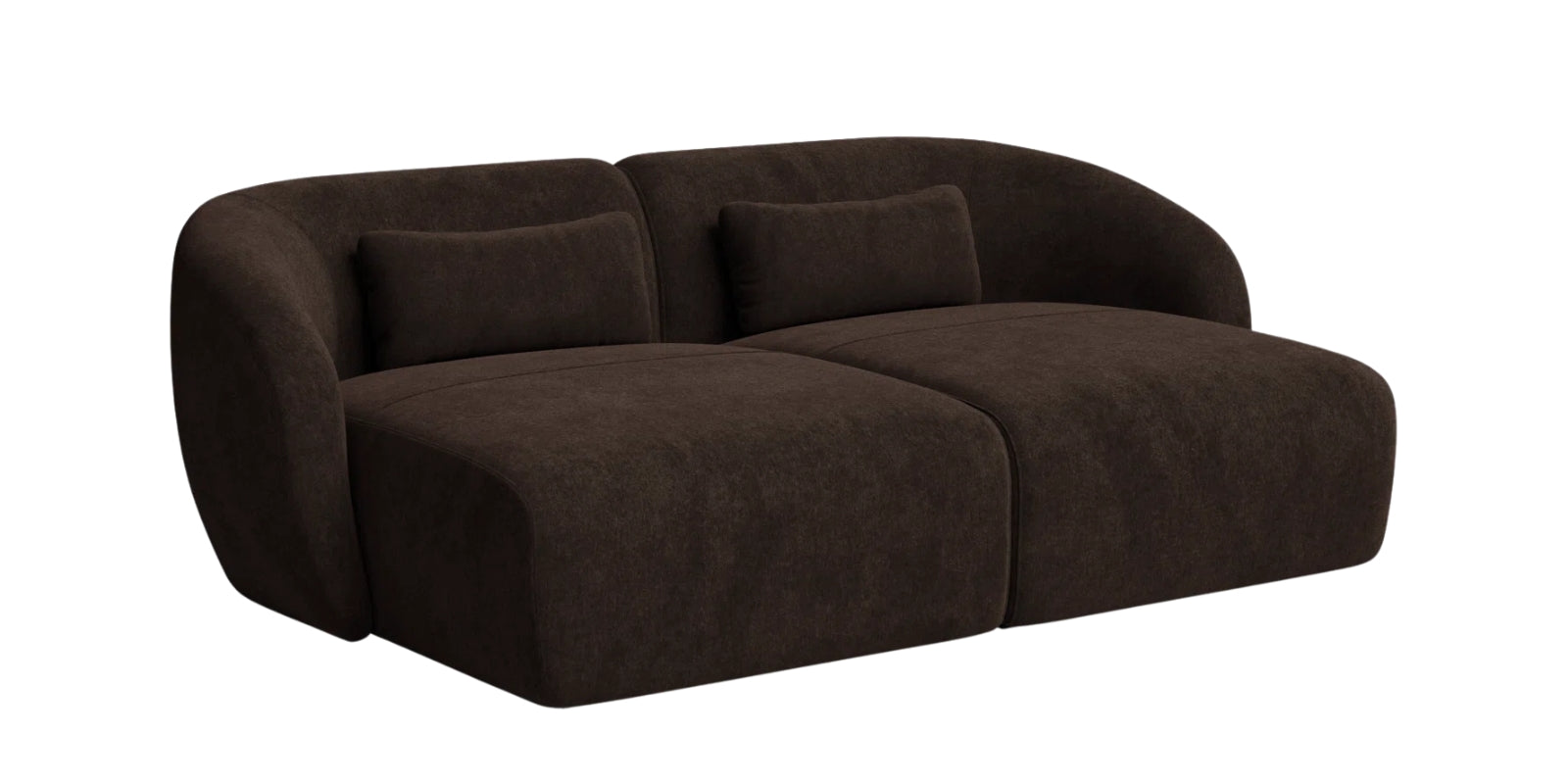 Pepper Fabric 3 Seater Sofa In Coffee Brown Colour