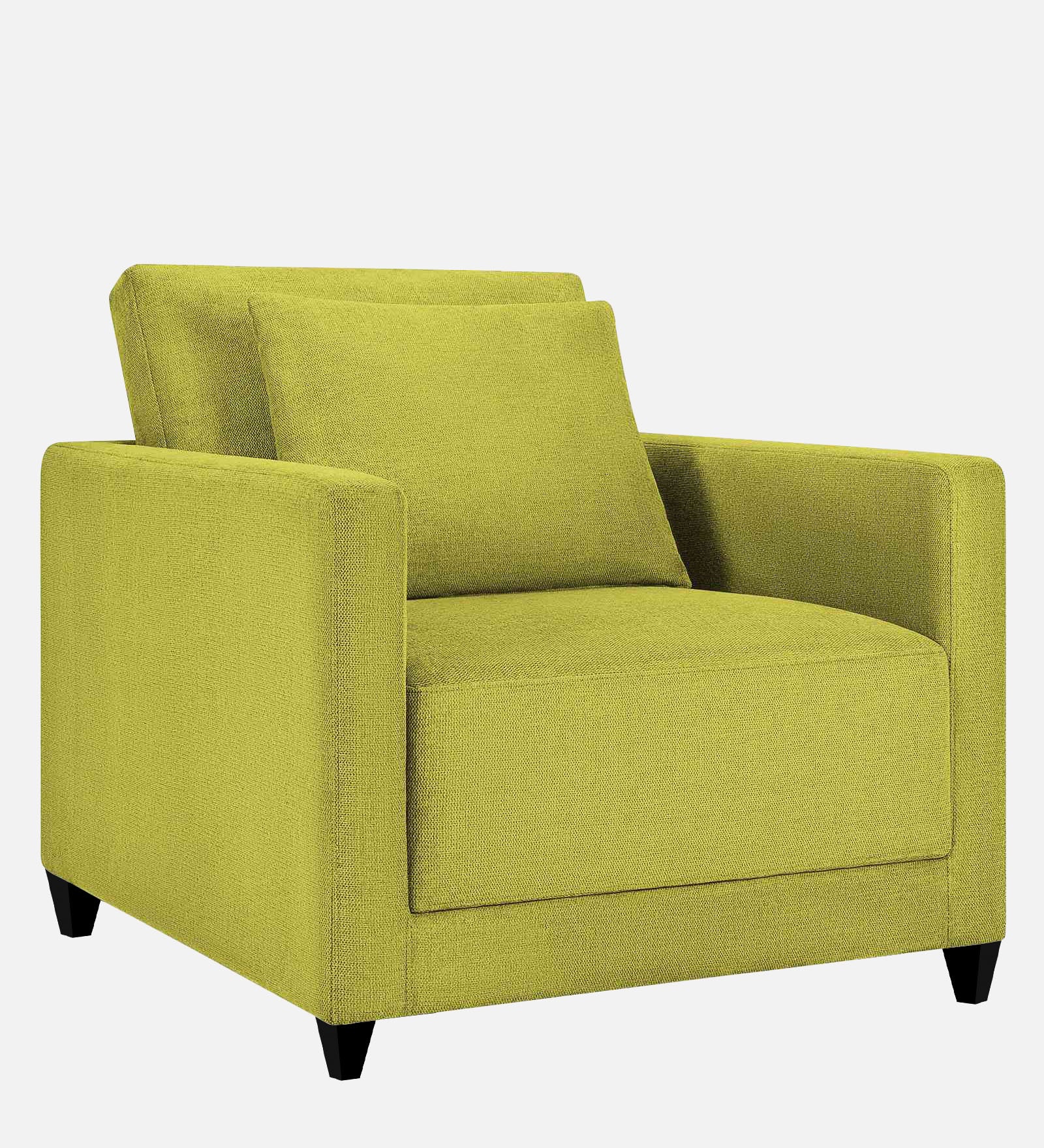 Kera Fabric 1 Seater Sofa in Parrot Green Colour