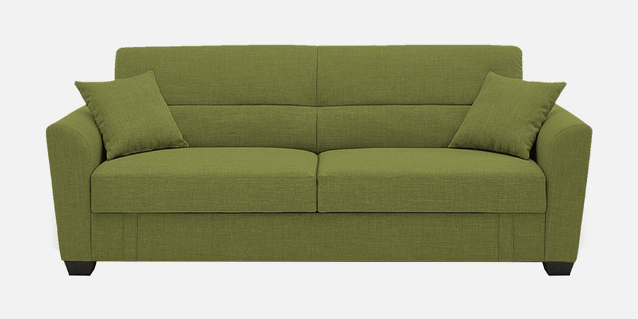 Bony Fabric 3 Seater Convertible Sofa Cum Bed In Lime Green Colour - Febonic Living