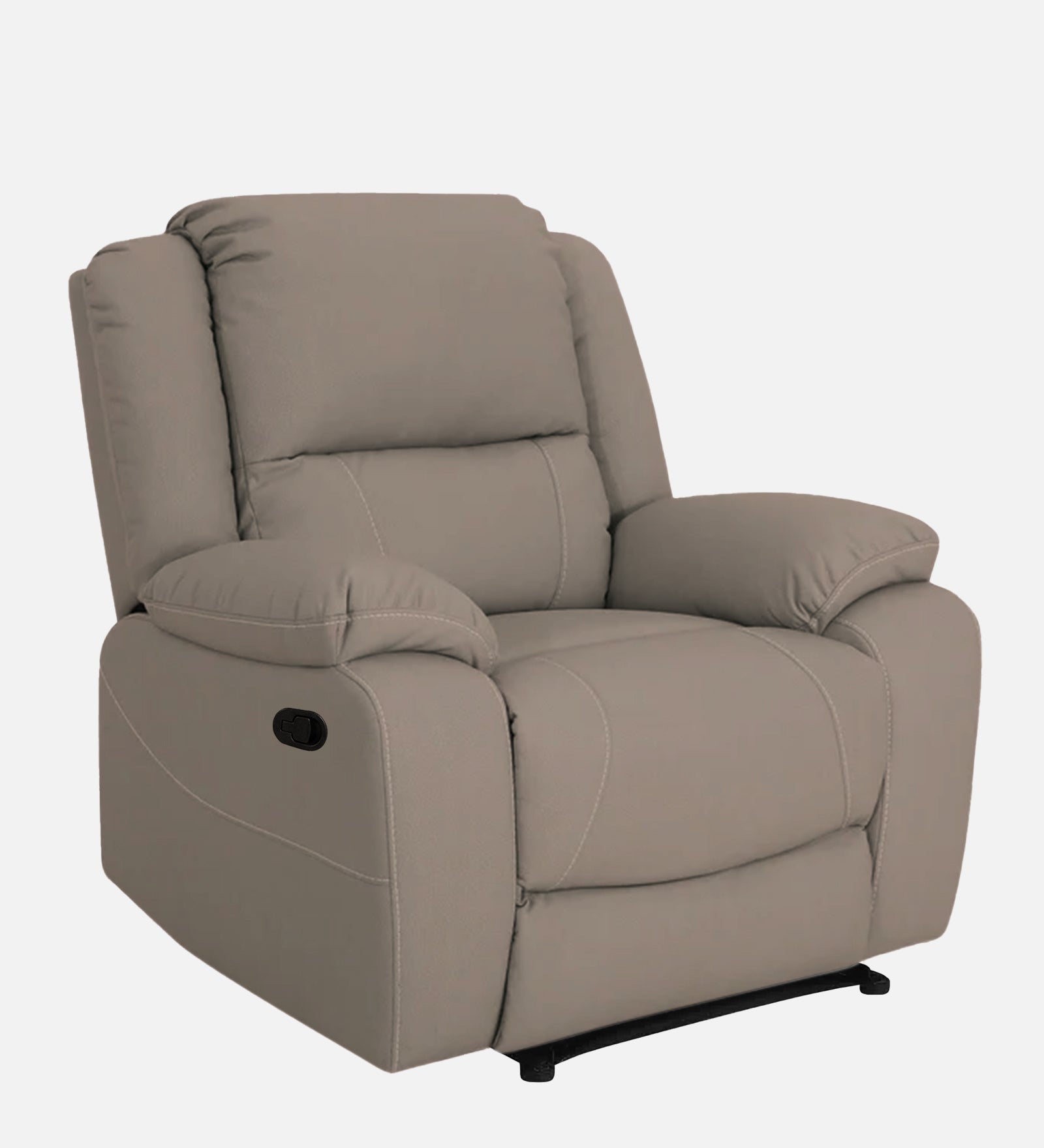 Adley Fabric Manual 1 Seater Recliner In Natural Beige Colour