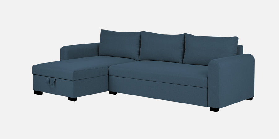 Sigma Fabric Rhs Sectional Sofa 3 Lounger In Light Blue Colour - Febonic Living