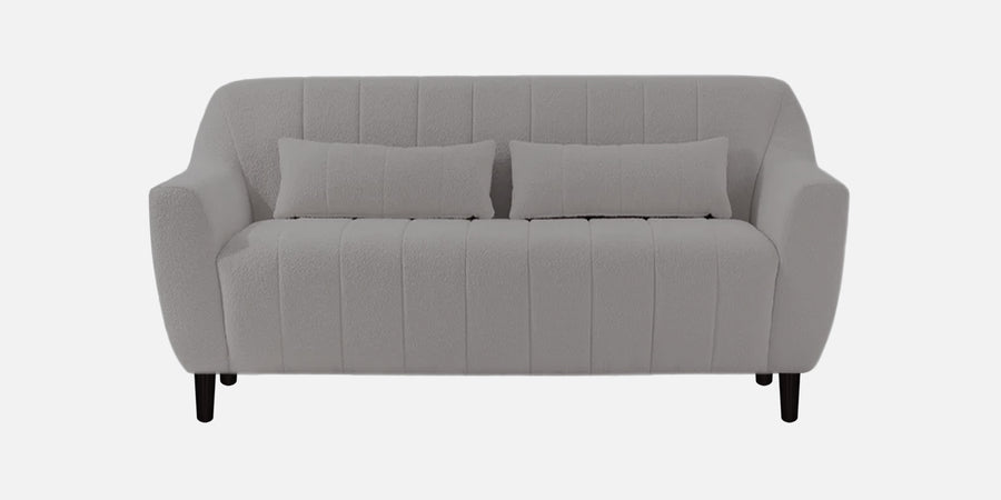 Nesco Boucle Fabric 2 Seater Sofa In Sweden Grey Colour - Febonic Living