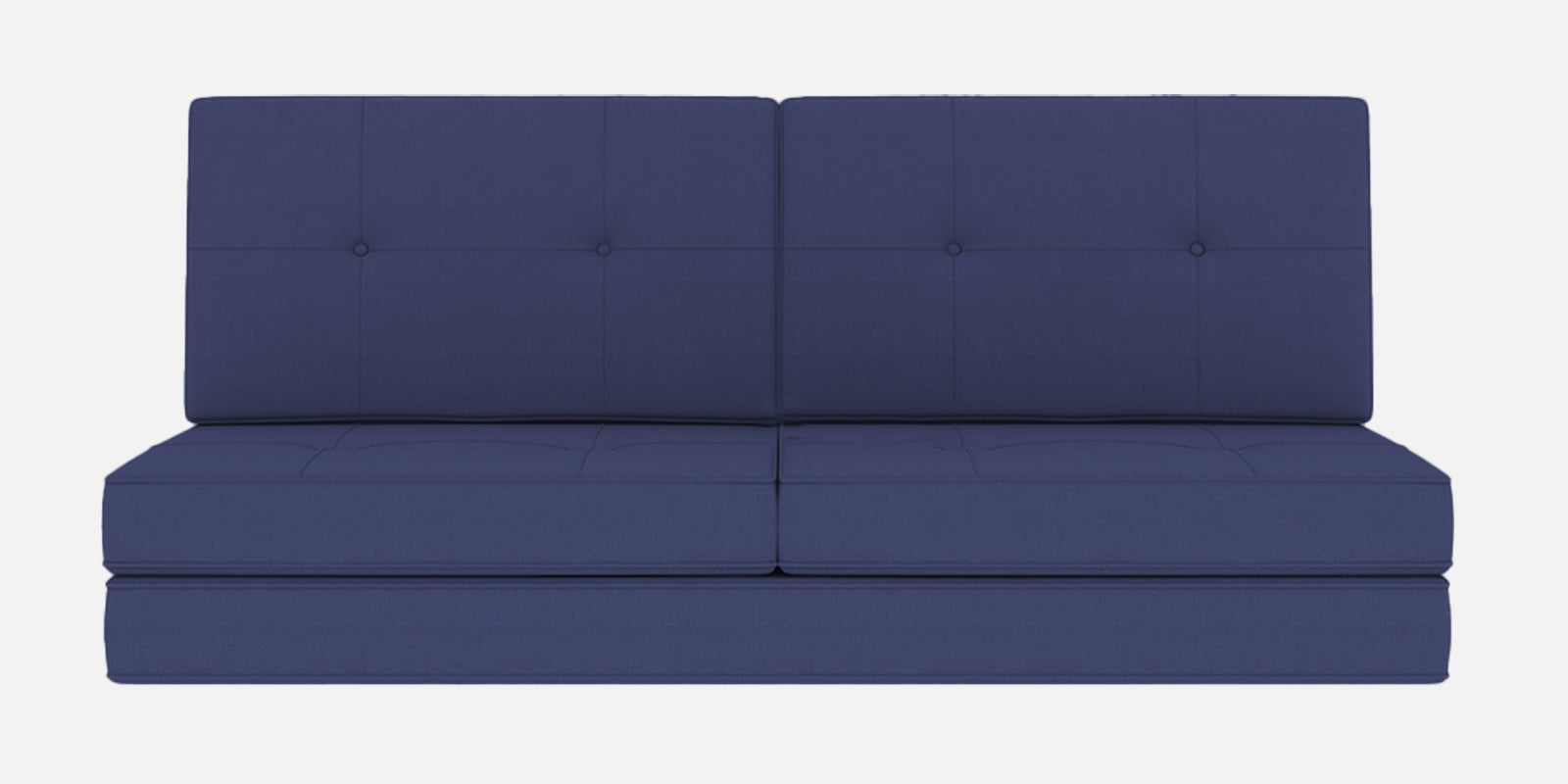 Cora Fabric 2 Seater Futon Sofa Cum Bed in Denim Blue Colour