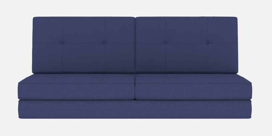 Cora Fabric 2 Seater Foldable Sofa Cum Bed In Denim Blue Colour - Febonic Living