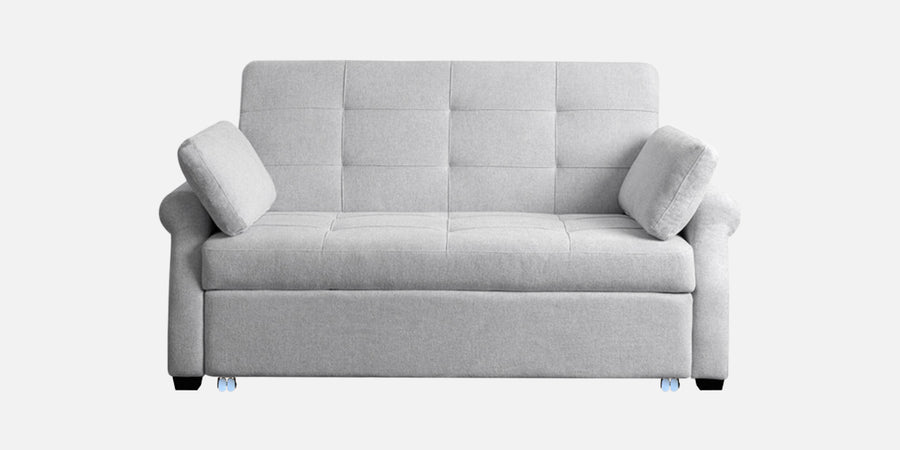 Fornia Fabric 2 Seater Pull Out Sofa Cum Bed In Lit Grey Colour - Febonic Living