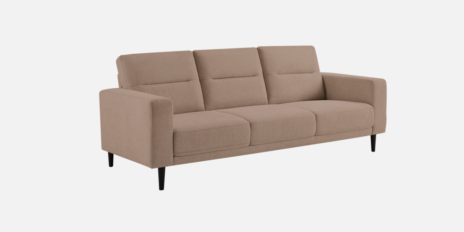 Harbel Fabric 3 Seater Sofa In Kadhi Beige Colour