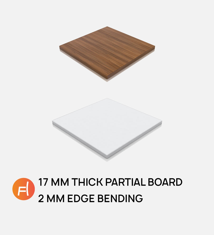 Shail Nesting Table In Frosty White & Oral Walnut Finish - Febonic Living
