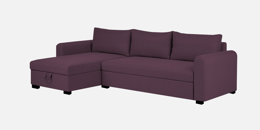 Sigma Fabric Rhs Sectional Sofa 3 Lounger In Greek Purple Colour - Febonic Living