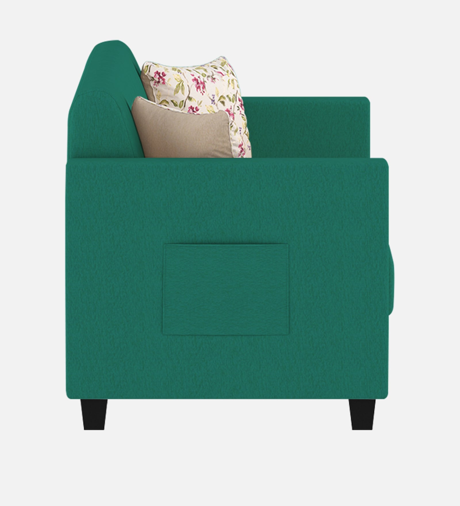 Gozi Fabric 1 Seater Sofa In Sea Green Colour