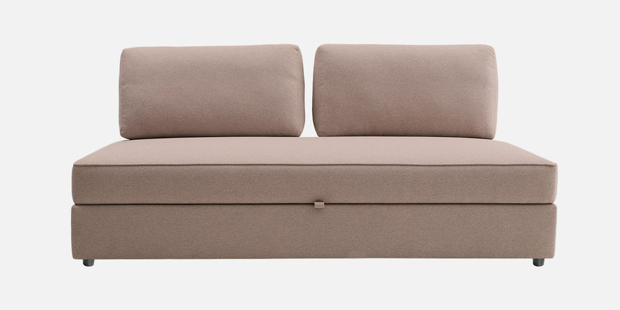Vito Fabric Day Bed In Kadhi Beige Colour With Storage - Febonic Living