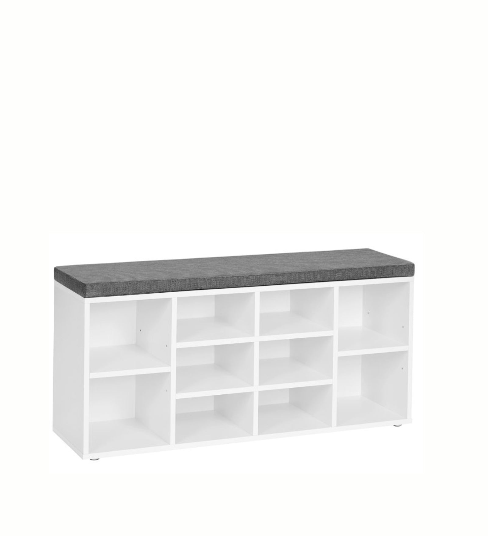 Soho Shoe Rack in Frosty White Finish