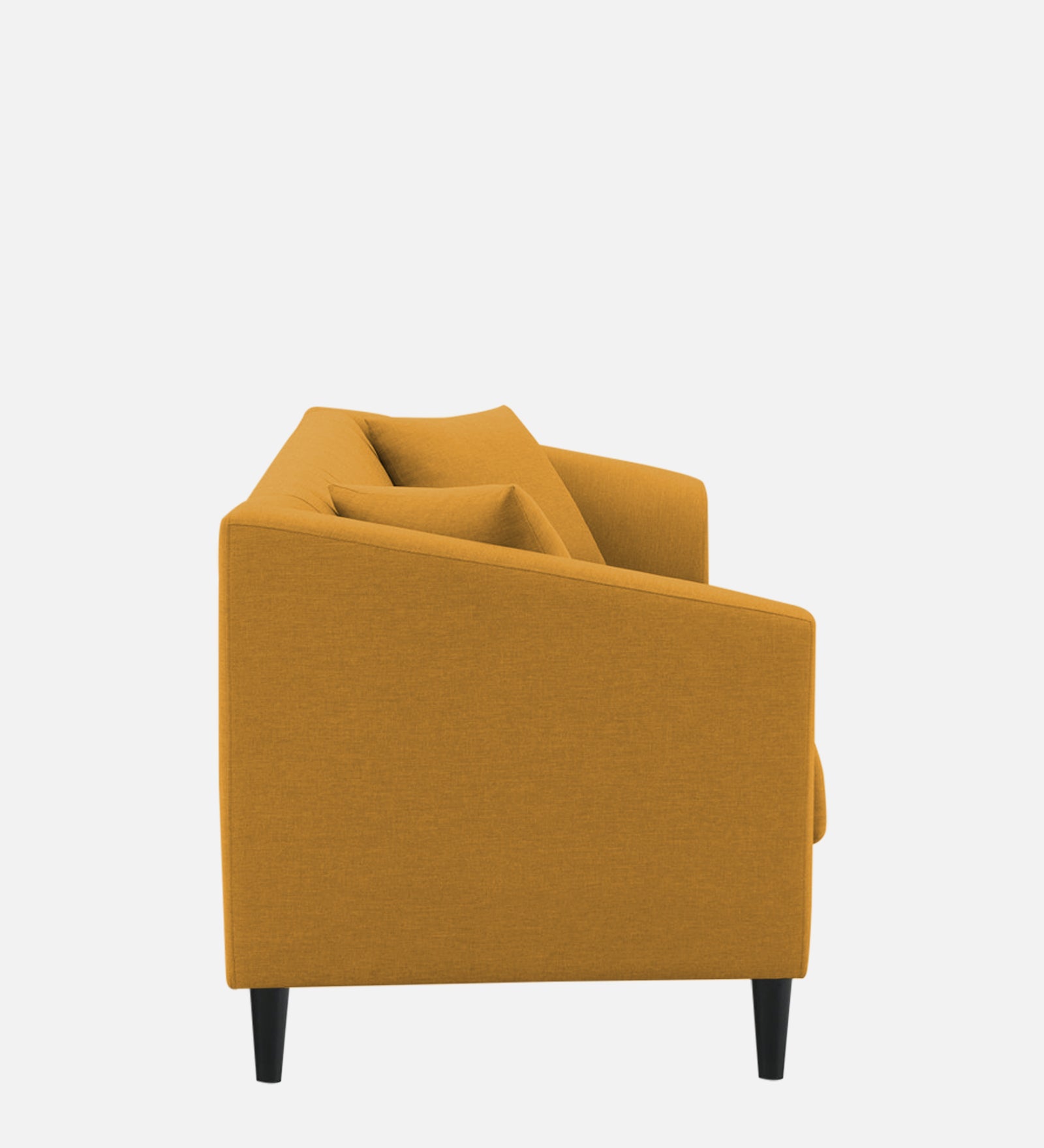 Polon Fabric 1 Seater Sofa In Corn Yellow Colour