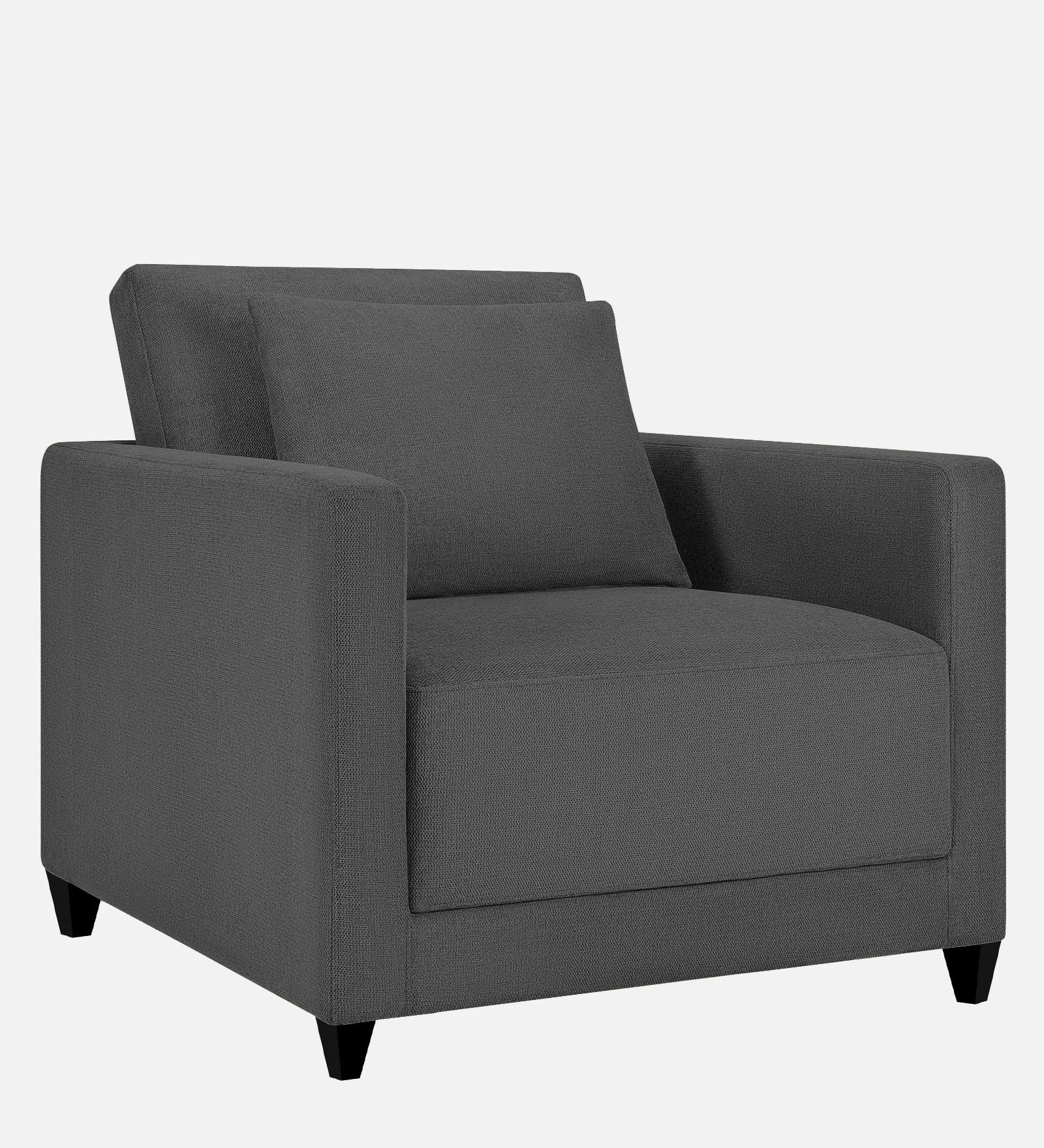 Kera Fabric 1 Seater Sofa in Charcoal Grey Colour