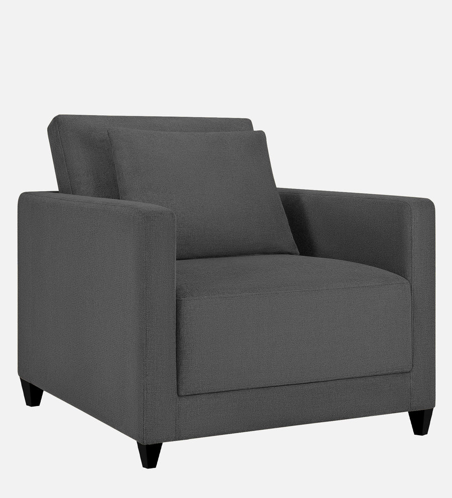 Kera Fabric 1 Seater Sofa In Charcoal Grey Colour - Febonic Living