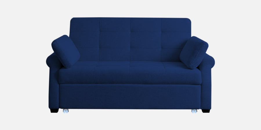 Fornia Fabric 3 Seater Pull Out Sofa Cum Bed In Royal Blue Colour - Febonic Living