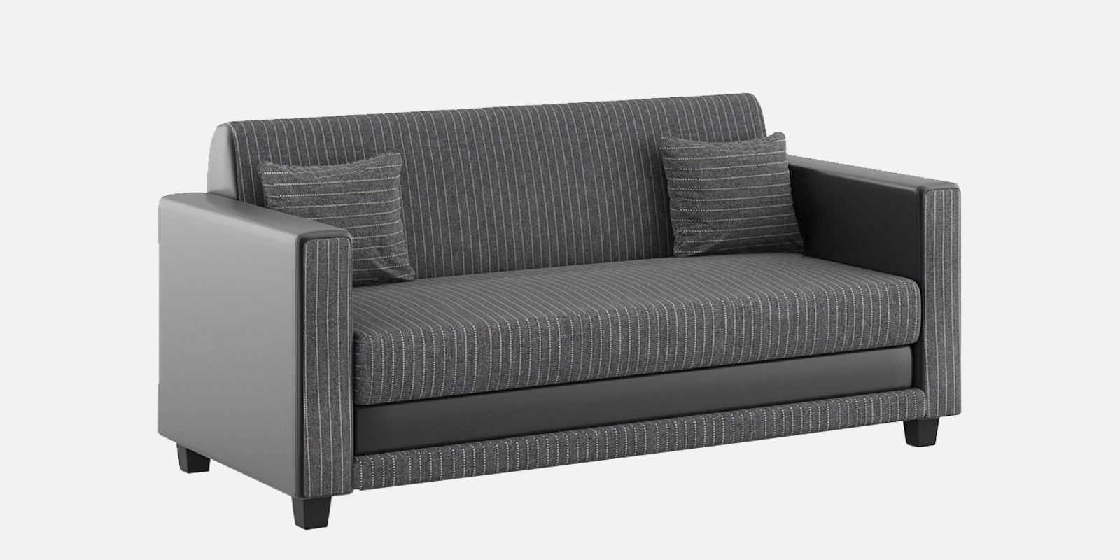 Juno Fabric 3 Seater Sofa in Lama Black Colour