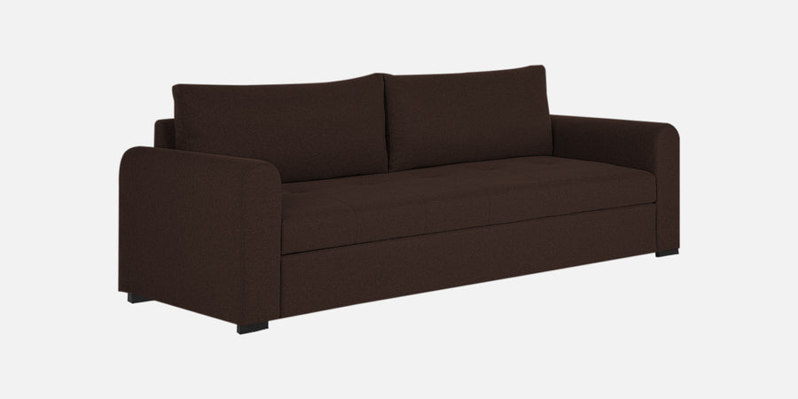 Sigma Fabric 3 Seater Sofa In Coffee Brown Colour - Febonic Living