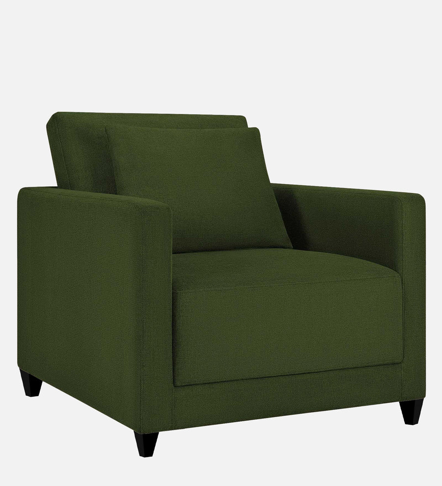 Kera Fabric 1 Seater Sofa In Olive Green Colour - Febonic Living