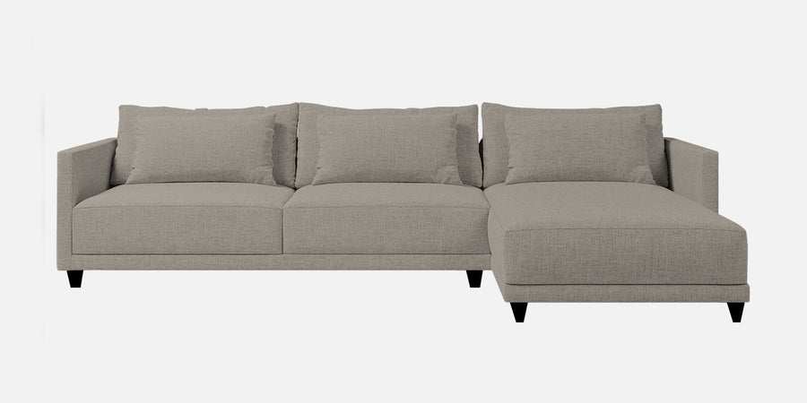 Kera Fabric Lhs Sectional Sofa 3 Lounger In Ash Grey Colour - Febonic Living