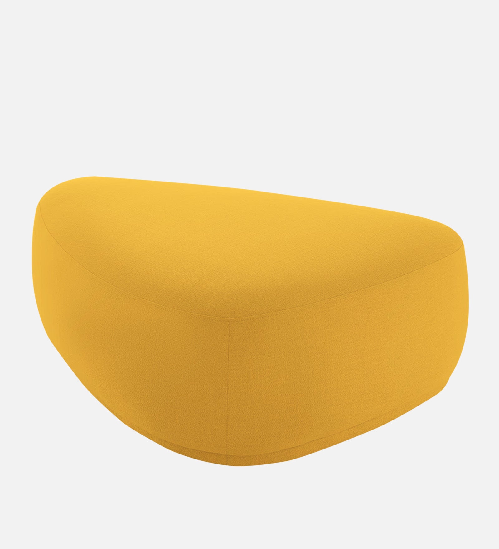 Nona Fabric Pouffe In Bold Yellow Colour