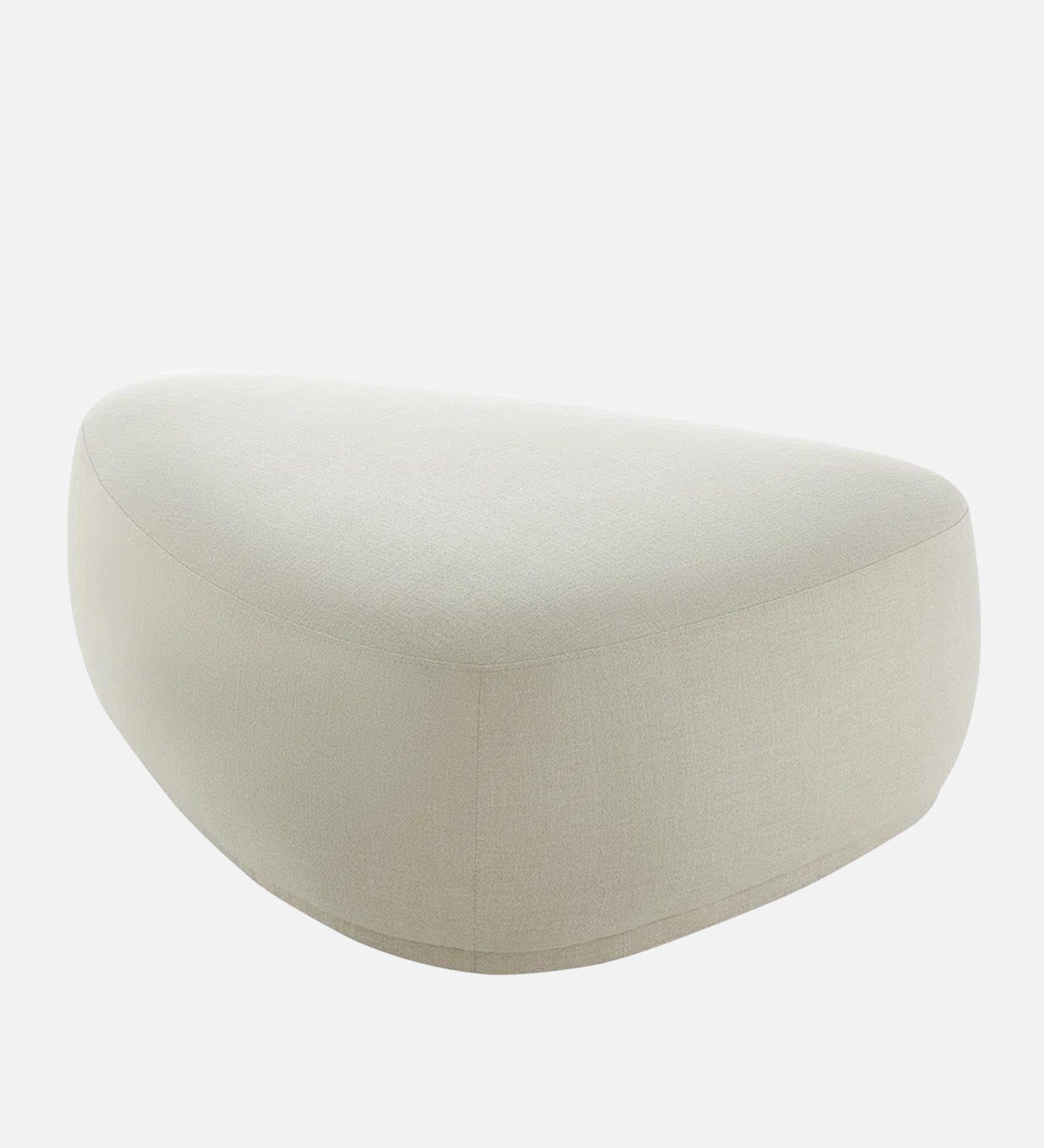 Nona Fabric Pouffe In Ivory Cream Colour