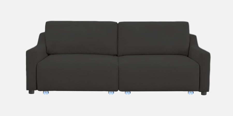 Gabby Fabric 3 Seater Pull Out Sofa Cum Bed In Charcoal Grey Colour - Febonic Living
