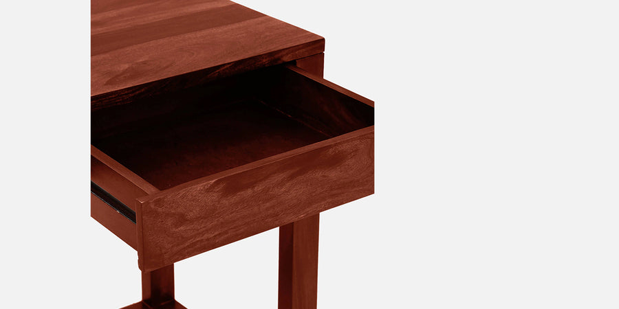 Uran Sheesham Wood Writing Table In Honey Oak Finish - Febonic Living