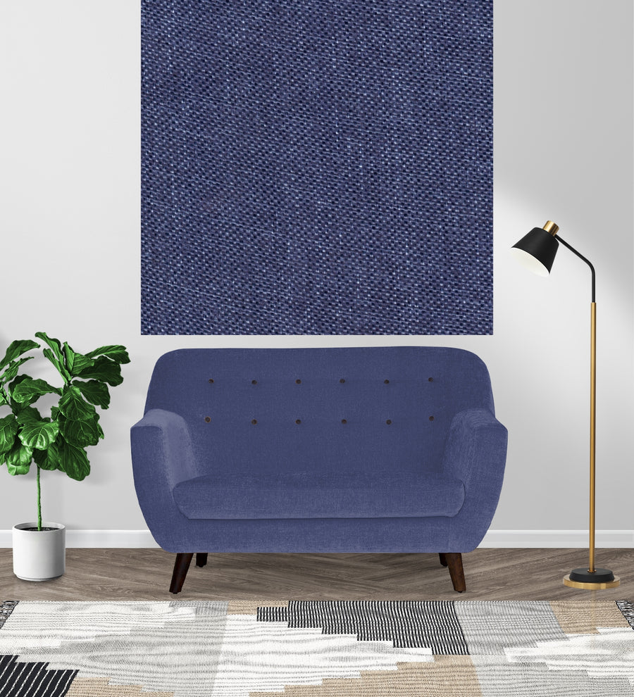 Omega Poly Cotton Fabric Slate Blue by Febonic Living