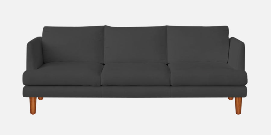 Sokun Fabric 3 Seater Sofa In Charcoal Grey Colour - Febonic Living