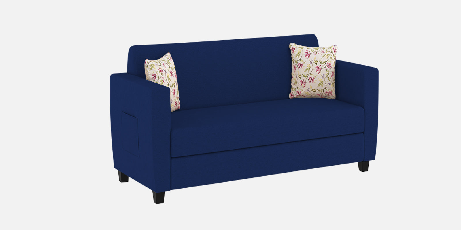 Gozi Fabric 2 Seater Sofa In Royal Blue Colour