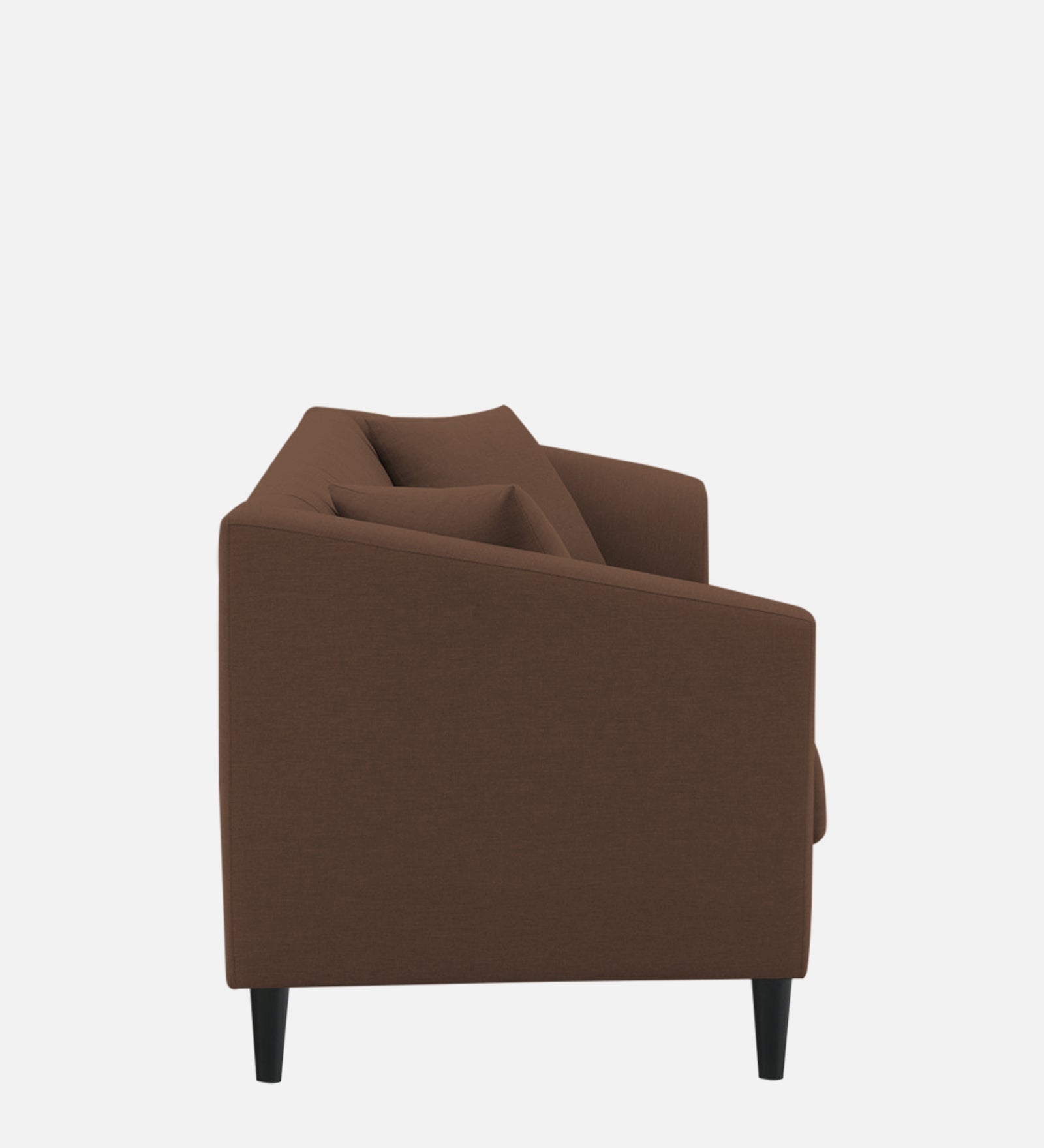 Polon Fabric 1 Seater Sofa In Ash Brown Colour