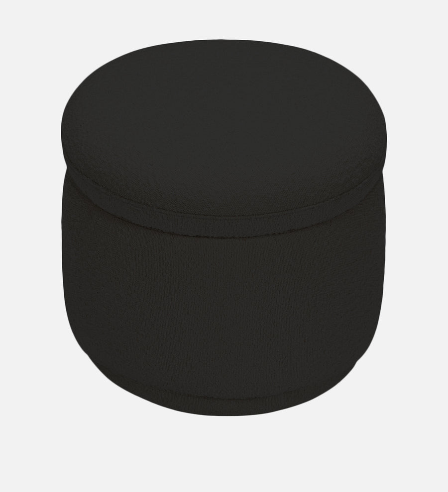 Noki Boucle Fabric Ottoman In Cloud Grey Colour With Storage - Febonic Living