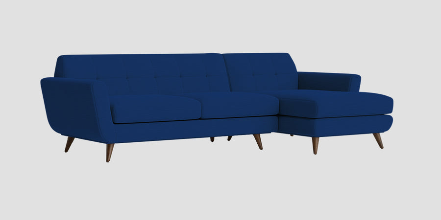 Jasmin Fabric Lhs Sectional Sofa 3 Lounger In Royal Blue Colour - Febonic Living