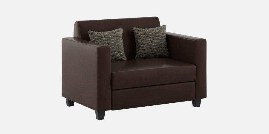 Baley Leatherette 2 Seater Sofa In Dark Brown Colour - Febonic Living
