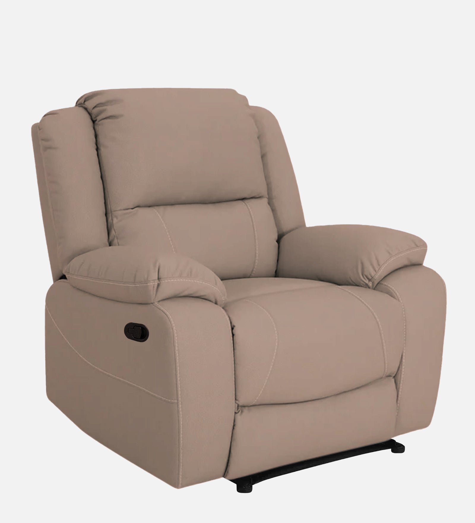 Adley Fabric Manual 1 Seater Recliner In Mush Beige Colour