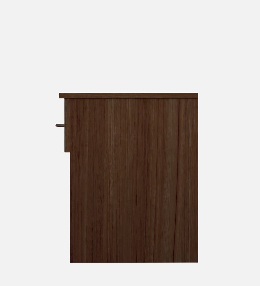 Zeebo Bedside Table With Drawer in Dark Walnut Finish - Febonic Living