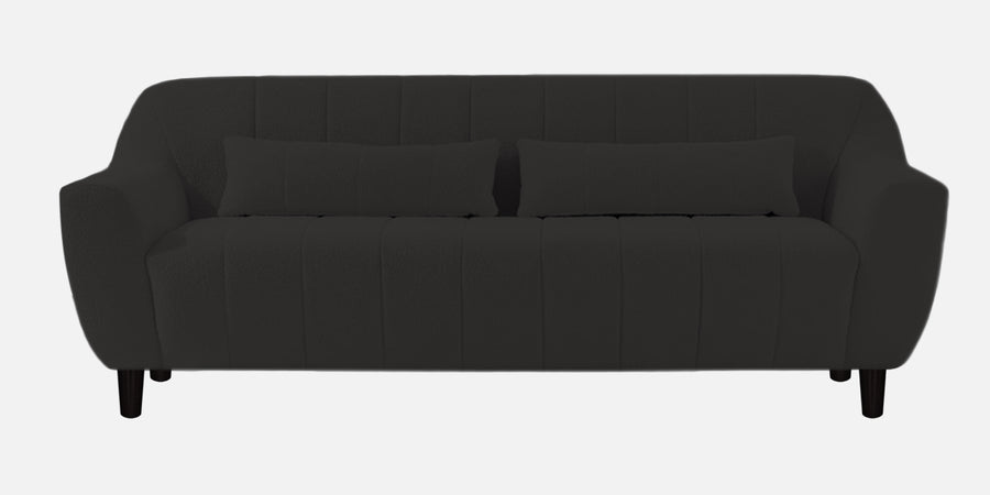 Nesco Boucle Fabric 3 Seater Sofa In Cloud Grey Colour - Febonic Living