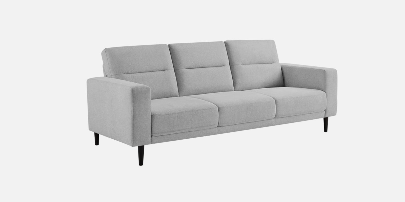 Harbel Fabric 3 Seater Sofa In Lit Grey Colour