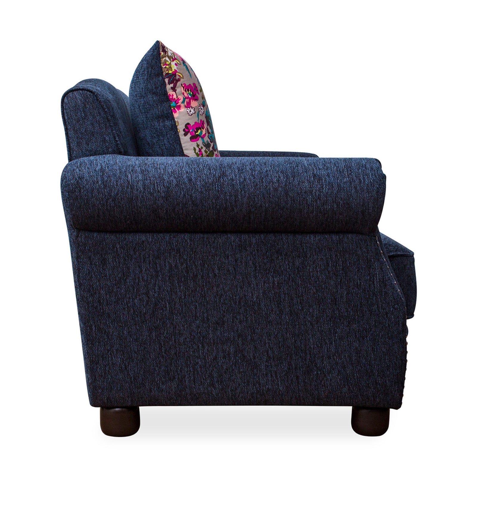 Muba Fabric 1 Seater Sofa in Royal Blue Colour