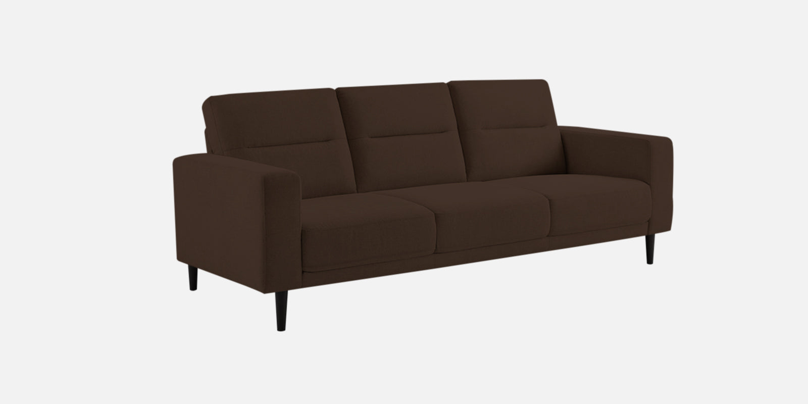 Harbel Fabric 3 Seater Sofa In Cidar Brown Colour