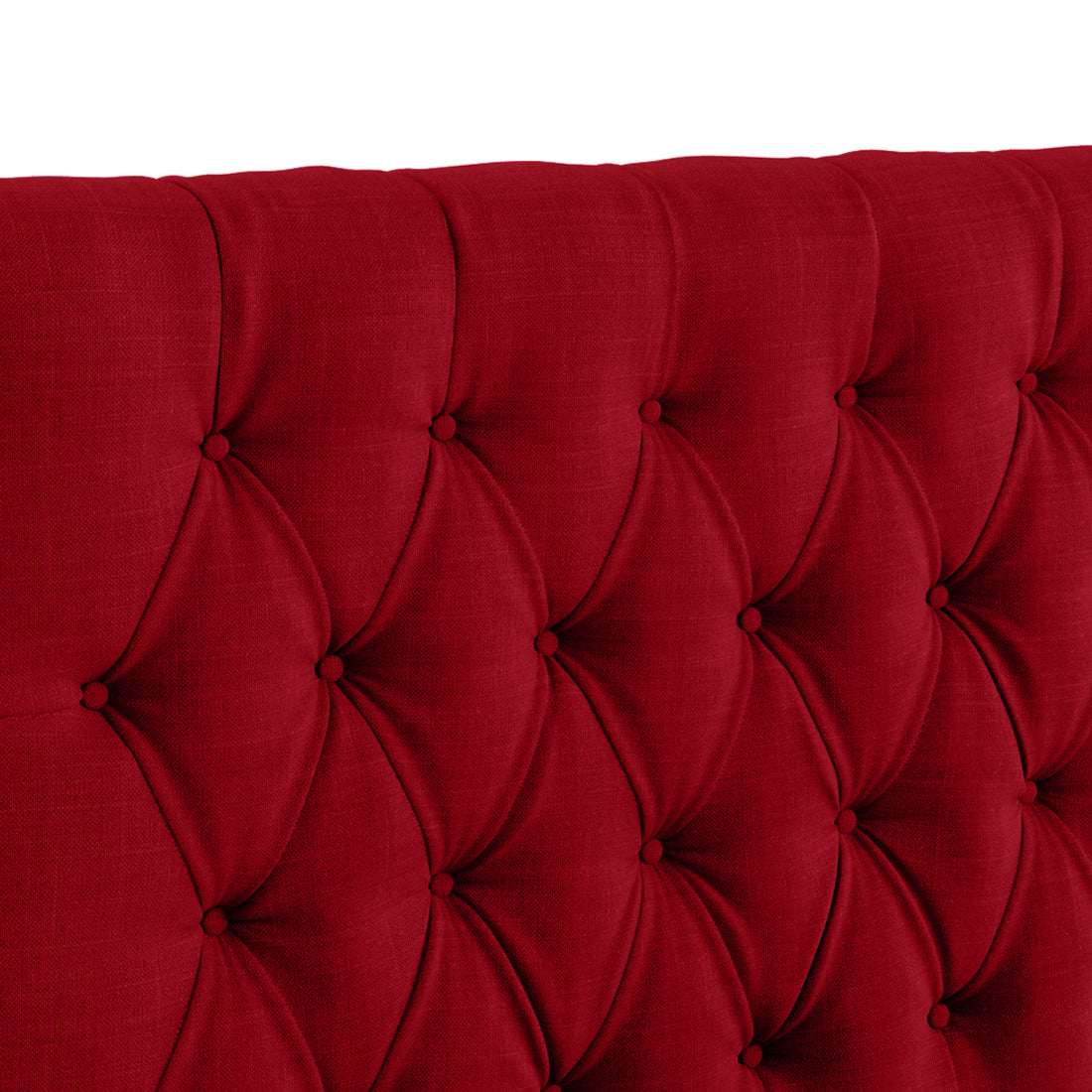 Isko Fabric Upholstered Single Bed in Ruby Red Colour with Box Storage