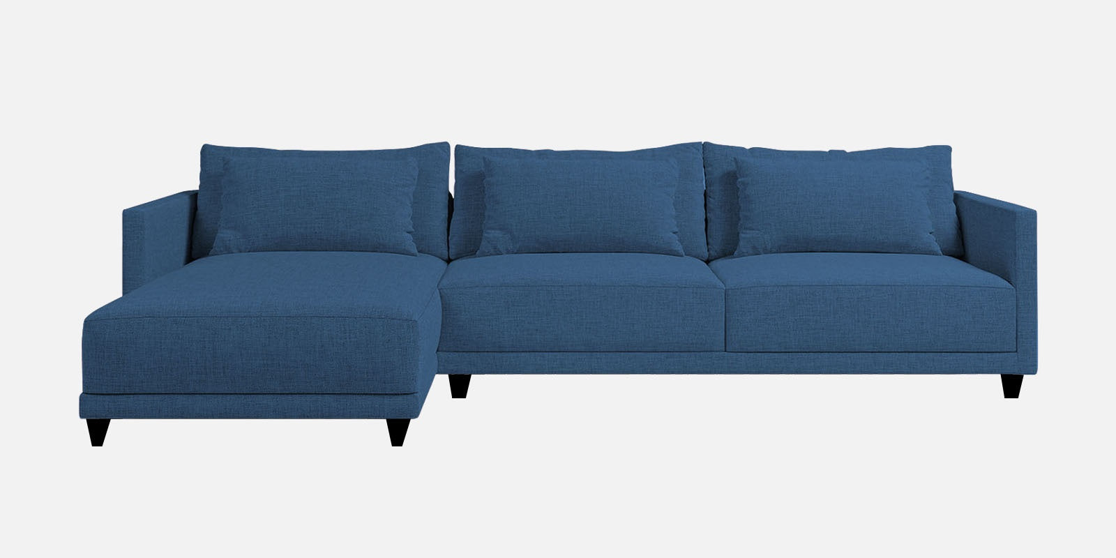 Kera Fabric RHS Sectional Sofa (3+Lounger) In Light Blue Colour