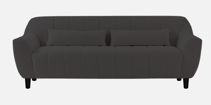 Nesco Boucle Fabric 3 Seater Sofa In Avio Grey Colour - Febonic Living