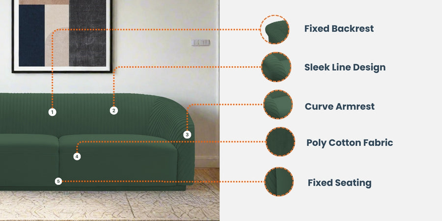 Yara Velvet Fabric 2 Seater Sofa In Pubble Grey Colour - Febonic Living