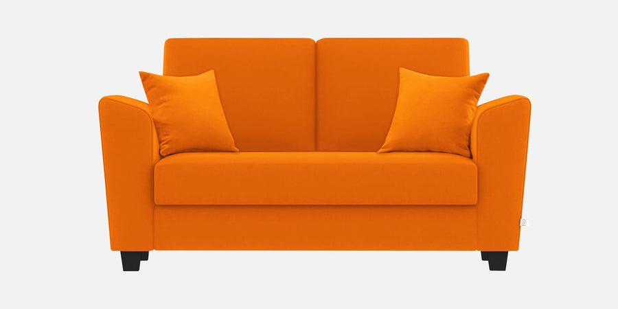 Daku Fabric 2 Seater Sofa In Vivid Orange Colour - Febonic Living