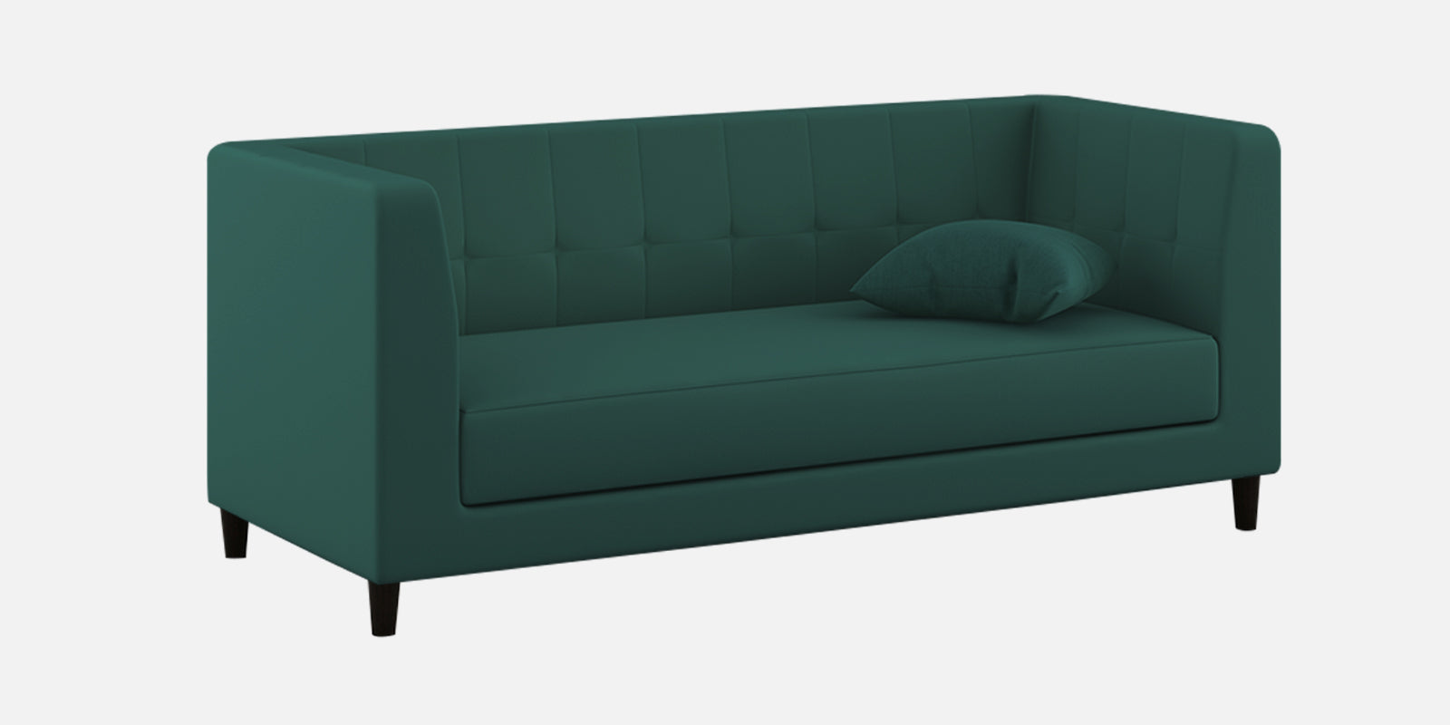 Braulia Velvet 3 Seater Sofa In Pine Green Colour