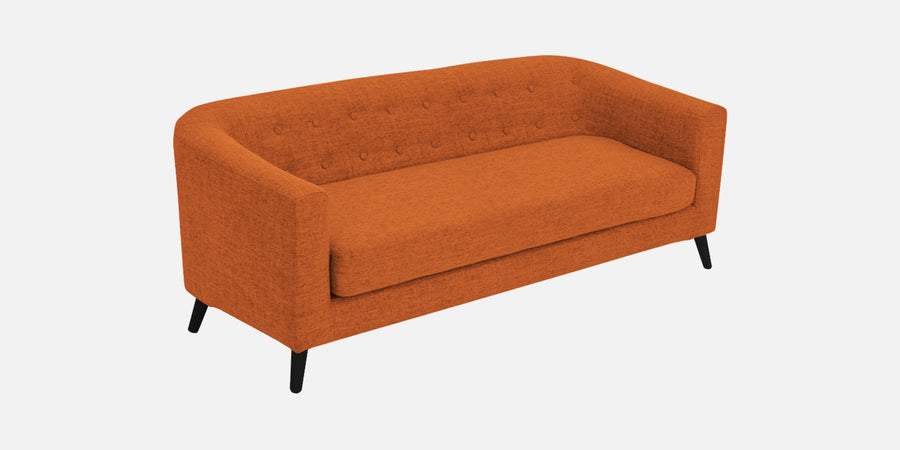 Casper Fabric 3 Seater Sofa In Vivid Orange Colour - Febonic Living